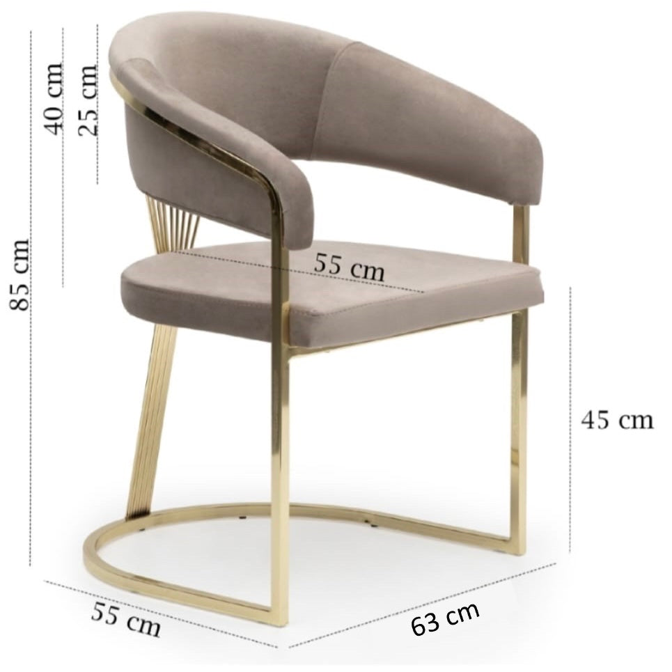 Chaise ANA en velours