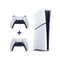 PS5 Digital Bundle: PS5 Digital Console (Slim Model) + 2nd White DualSense Wireless Controller