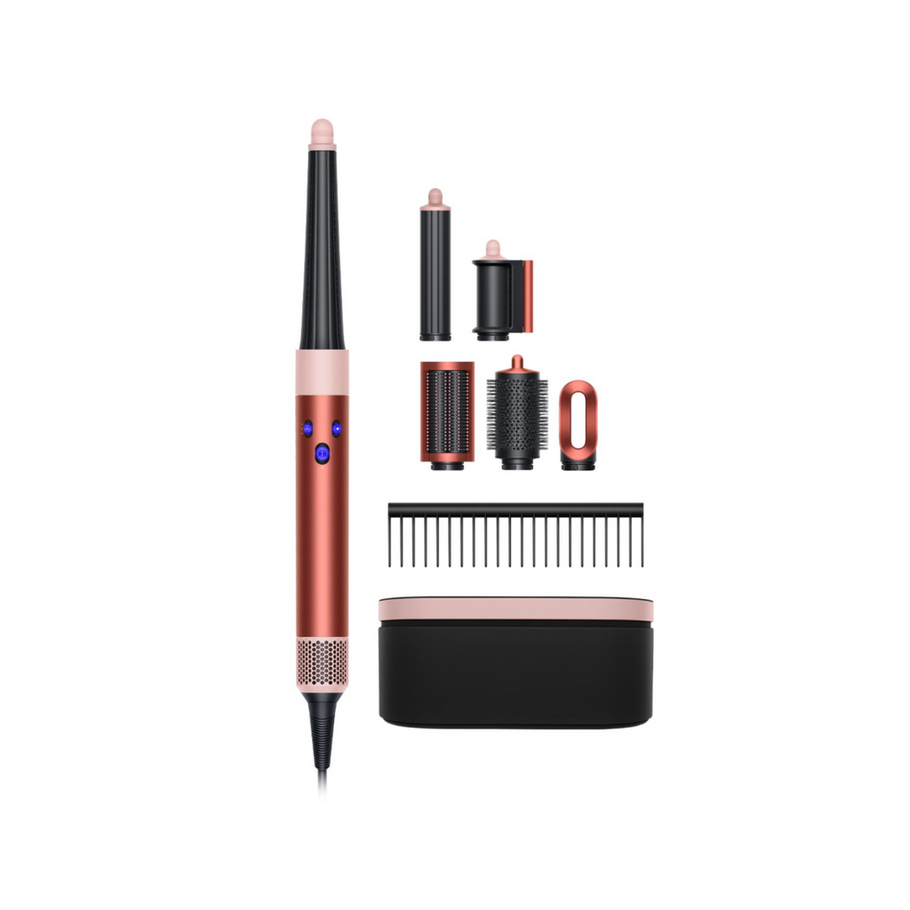 Dyson Airwrap i.d.™ – straight to wavy hair (Copper Strawberry & Powder Pink)