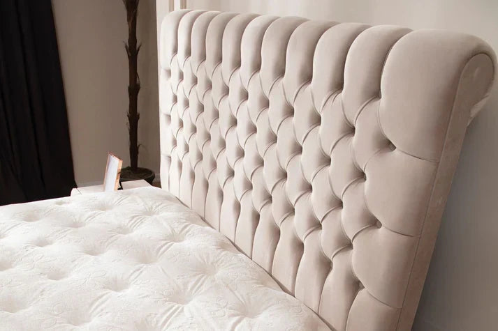 Lit Coffre Luna Velours Luxe