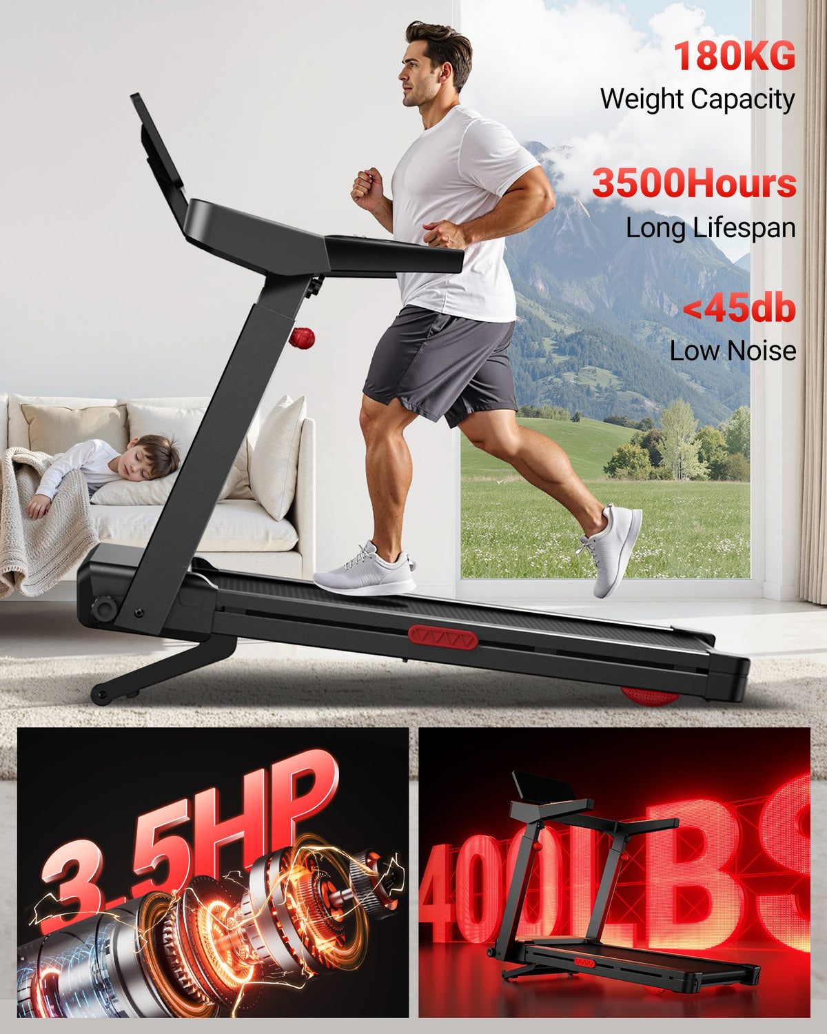 <tc>Umay L10 Tapis de Course Pliable, Inclinaison Motorisée 20%, Capteurs Cardiaques, 14 km/h</tc>
