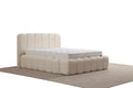 Lit Coffre Alya Chenille Blanc 160x200