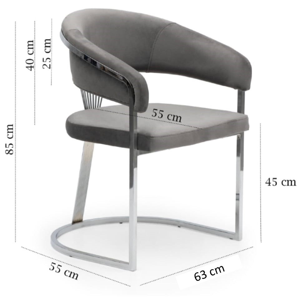Chaise ANA en velours