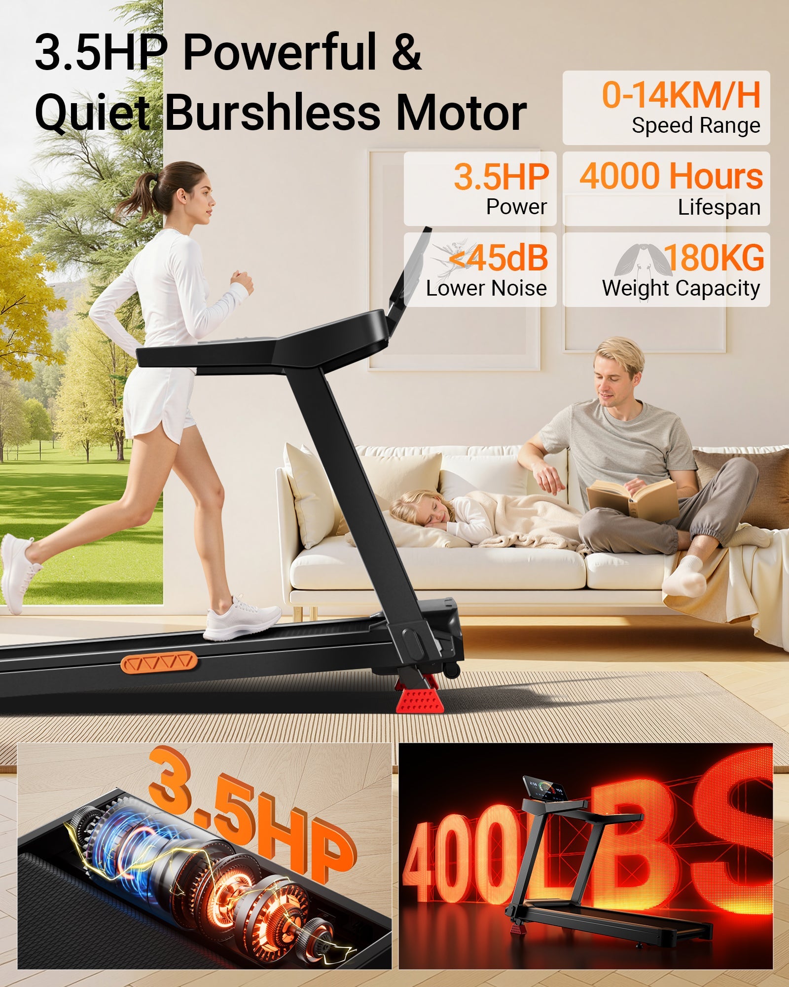 <tc>Umay L20 Tapis de Course Pliable, Inclinaison Manuelle 20%, 180kg, Moteur 3,5HP, 14 km/h</tc>