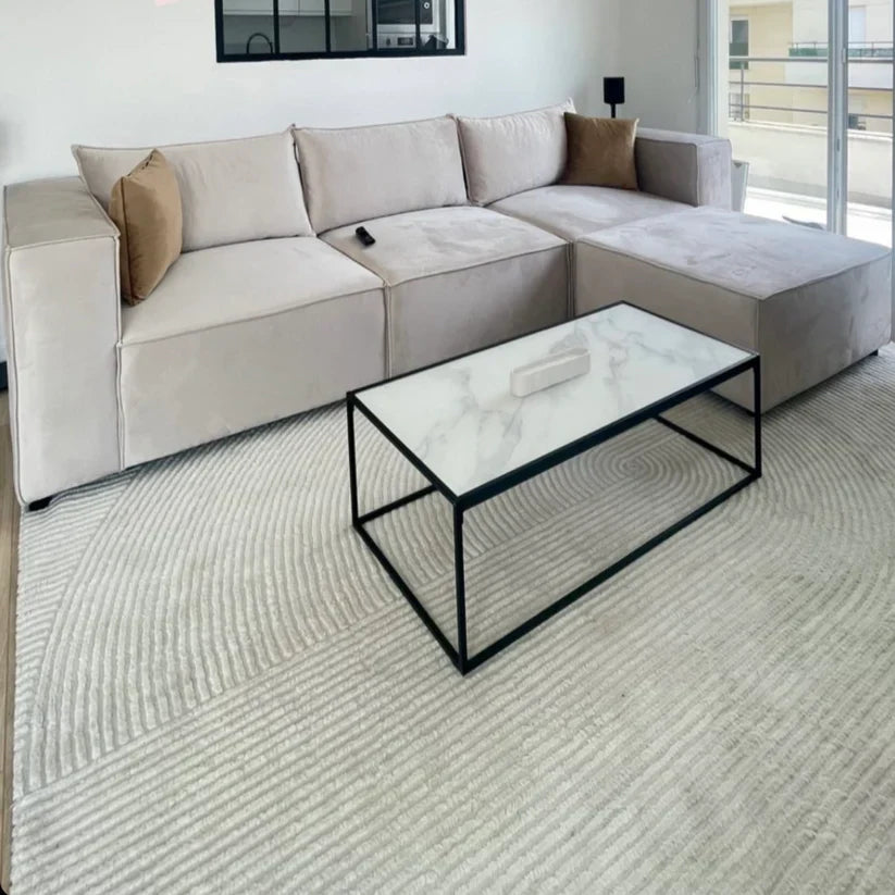 Canapé Élégance Velours Beige