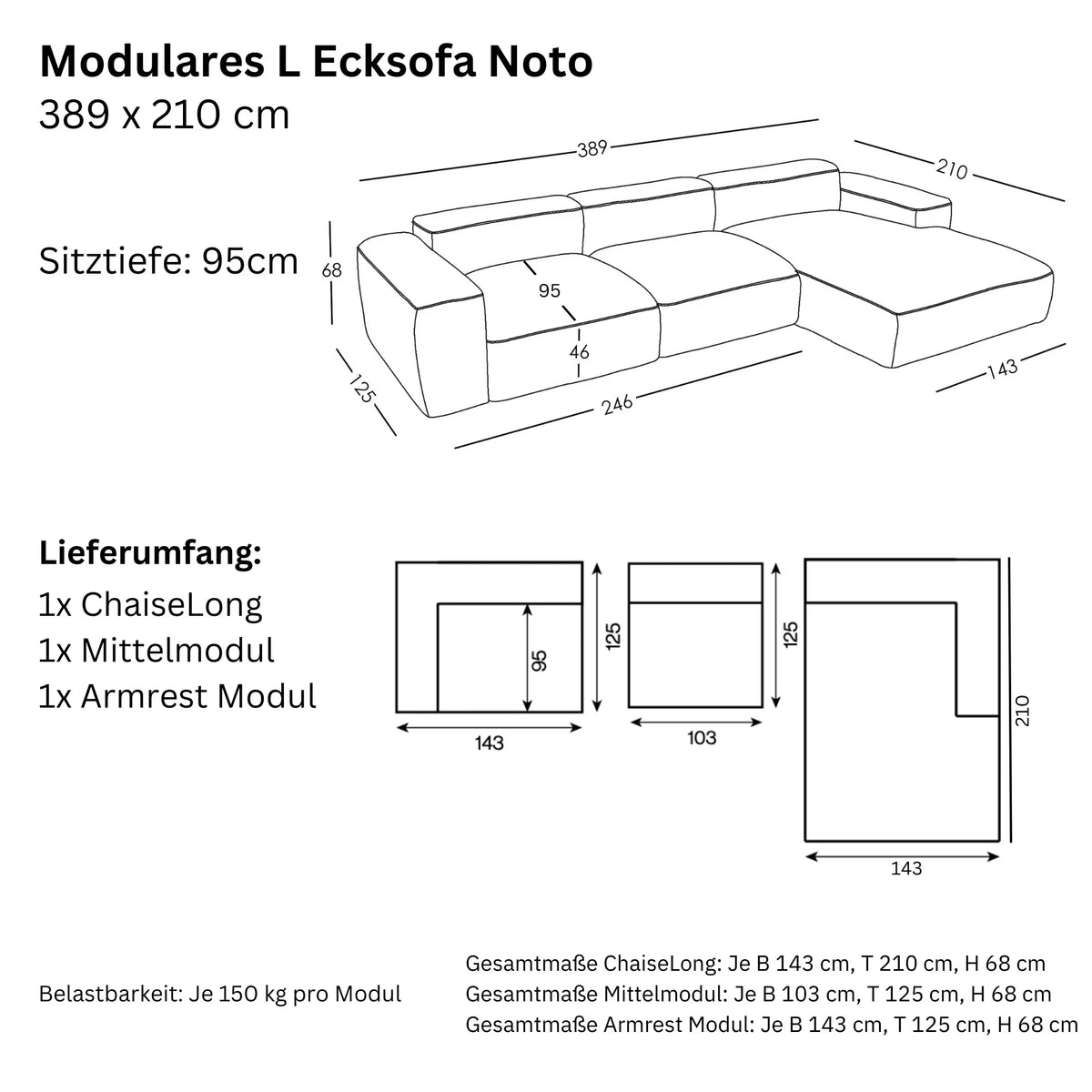 Modulaires Canapé L
