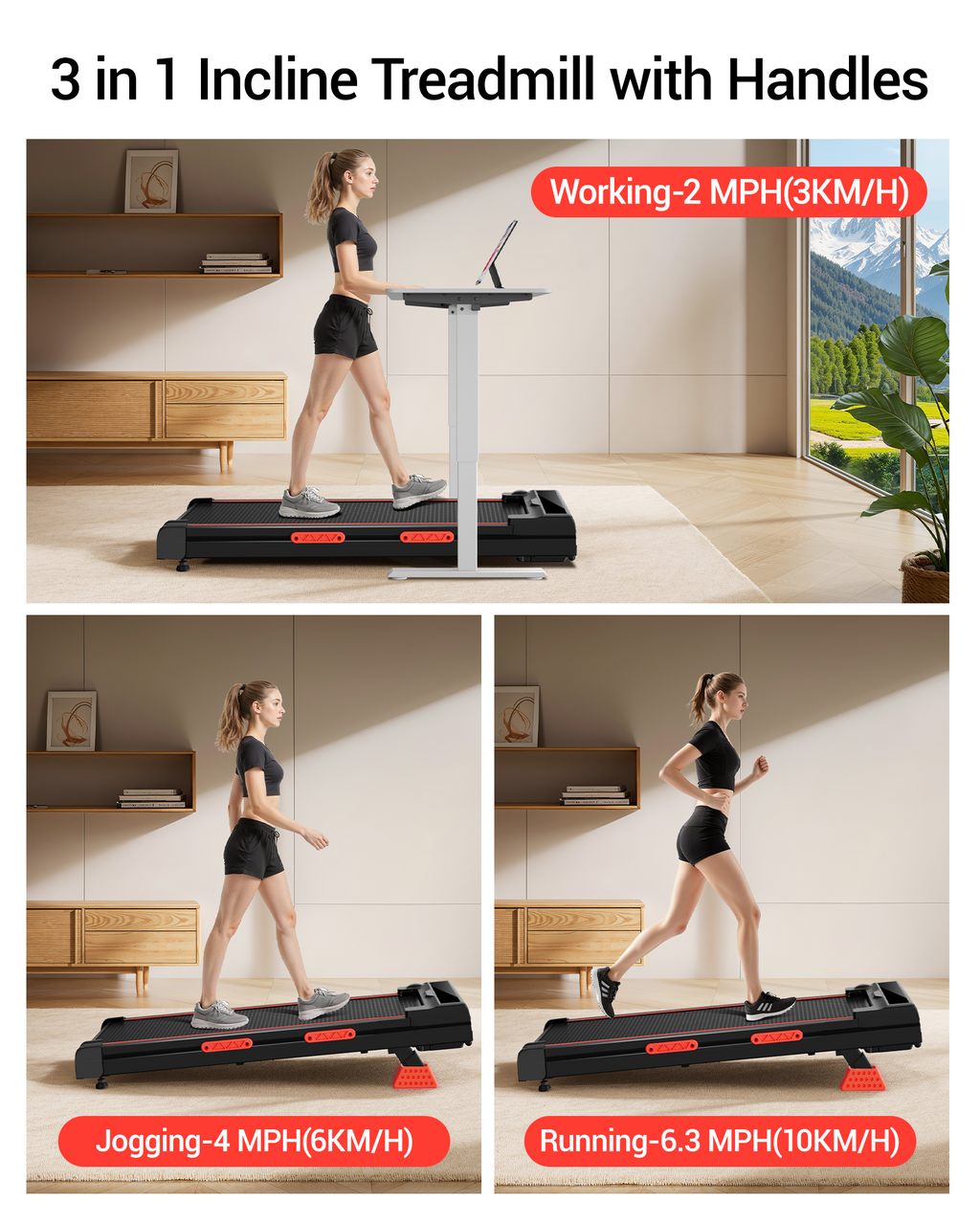 <tc>Umay X5 Tapis de Marche Sous Bureau, Inclinaison 16%, Walking Pad MAX 10 km/h</tc>