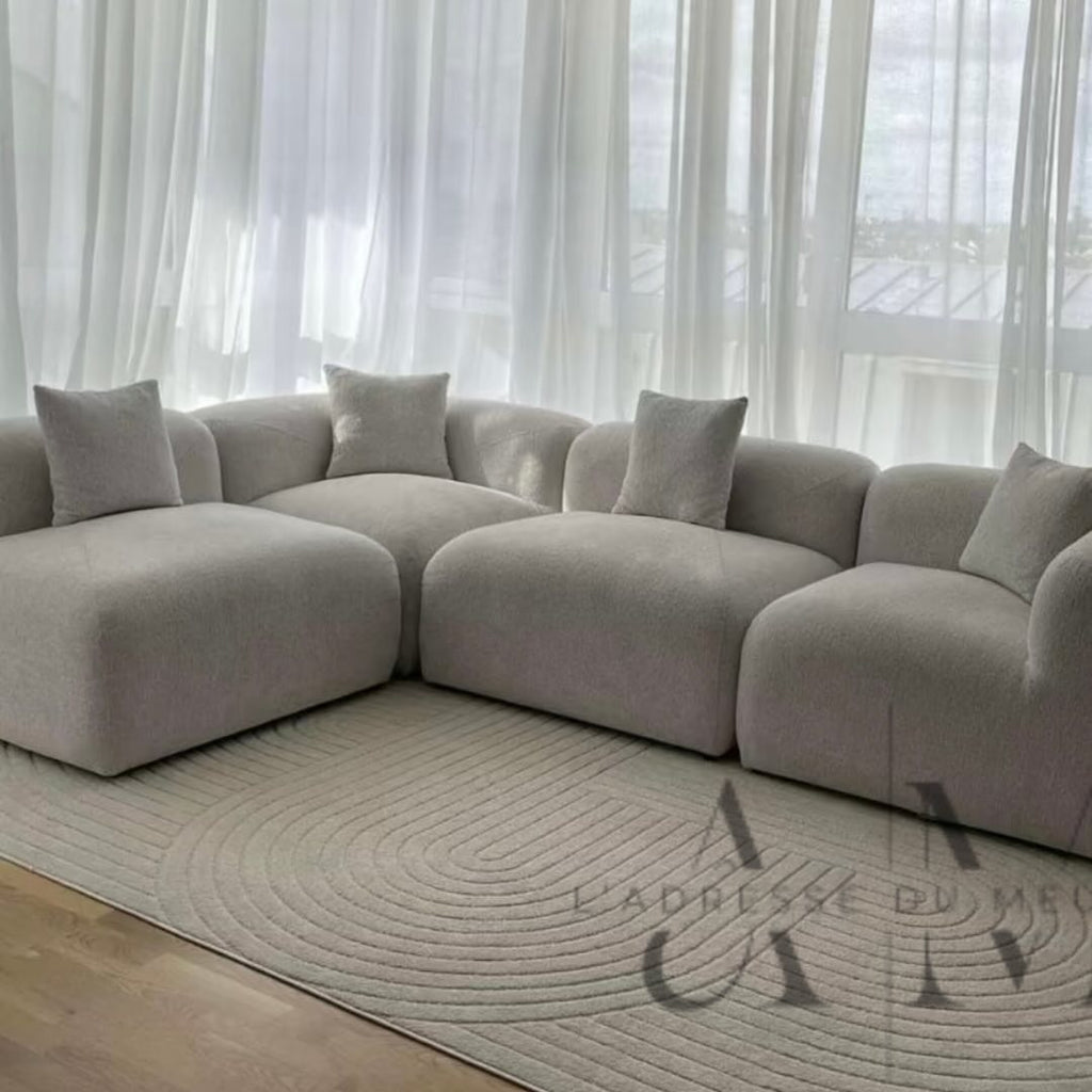 Canapé Melva Tissu Chenille Moderne