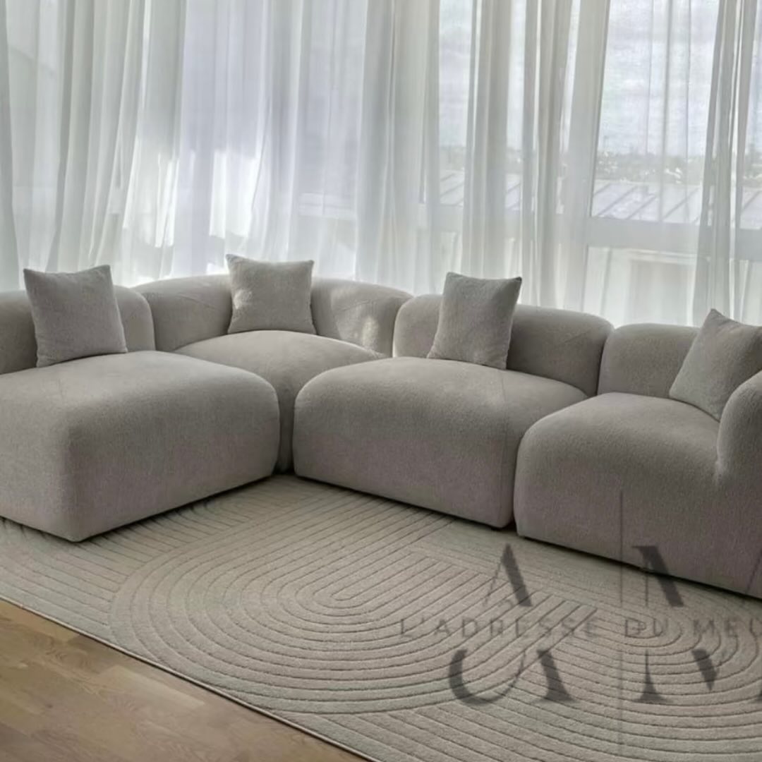 Canapé Melva Tissu Chenille Moderne
