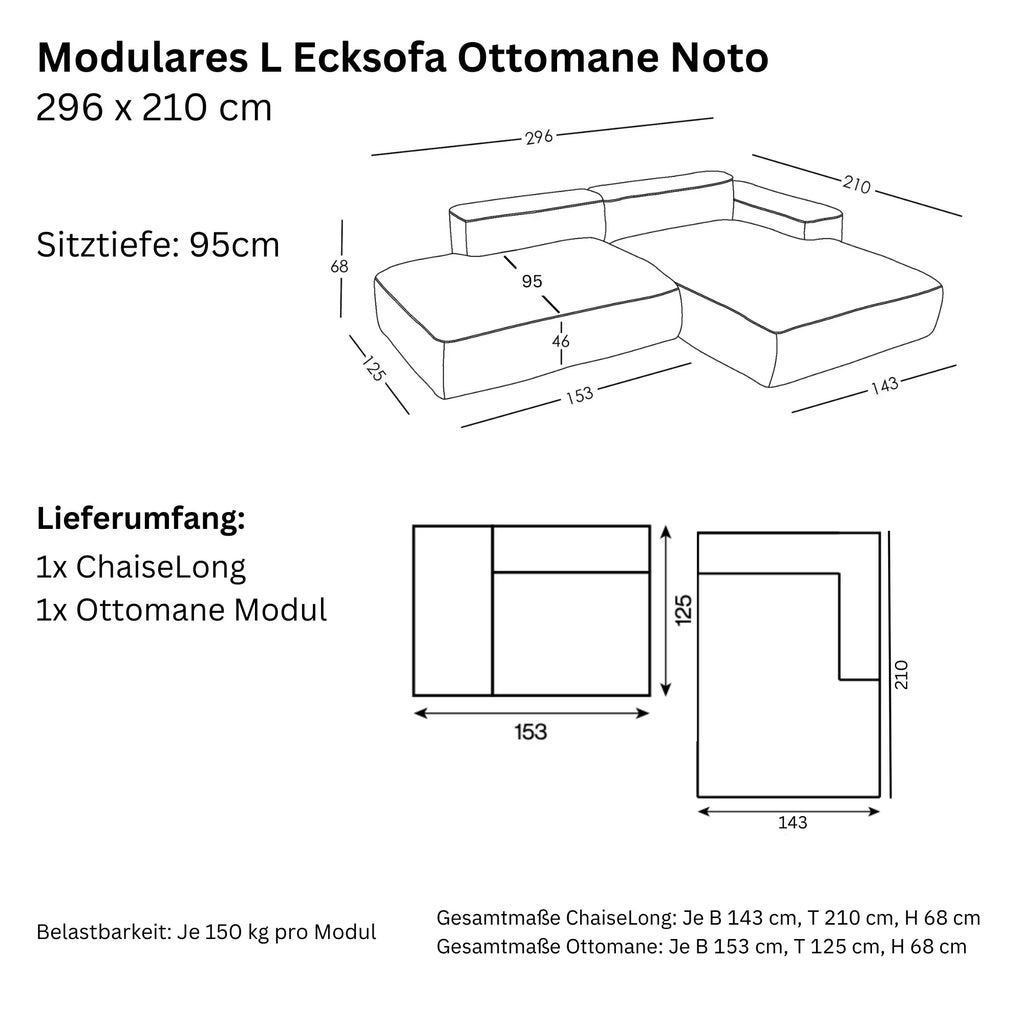 Canapé L Modulaire Noto