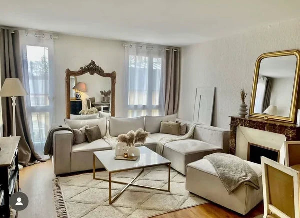 Canapé Élégance Velours Beige