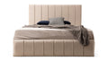 Cadre de lit en velours beige