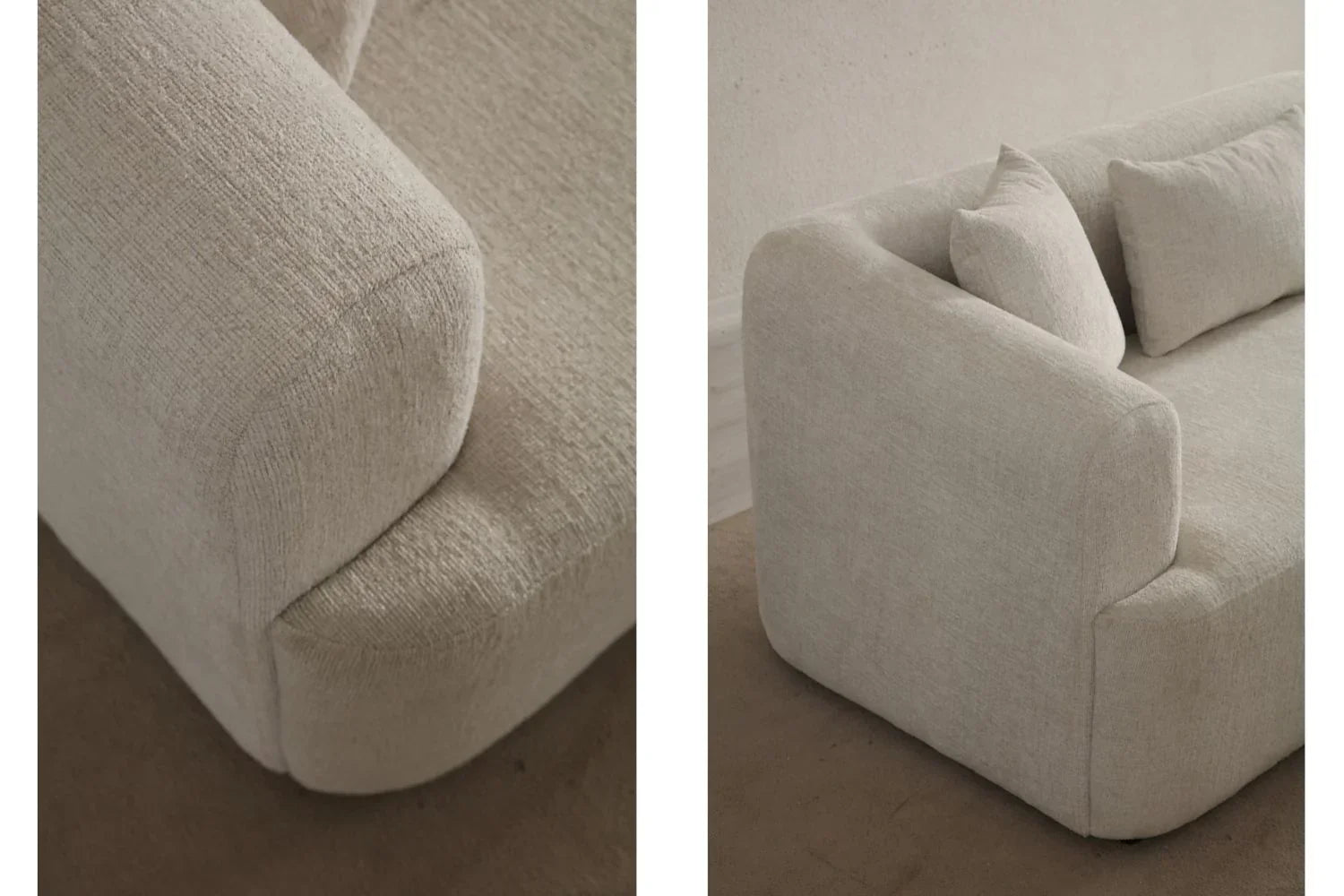 Canapé d'angle Ela chenille confortable