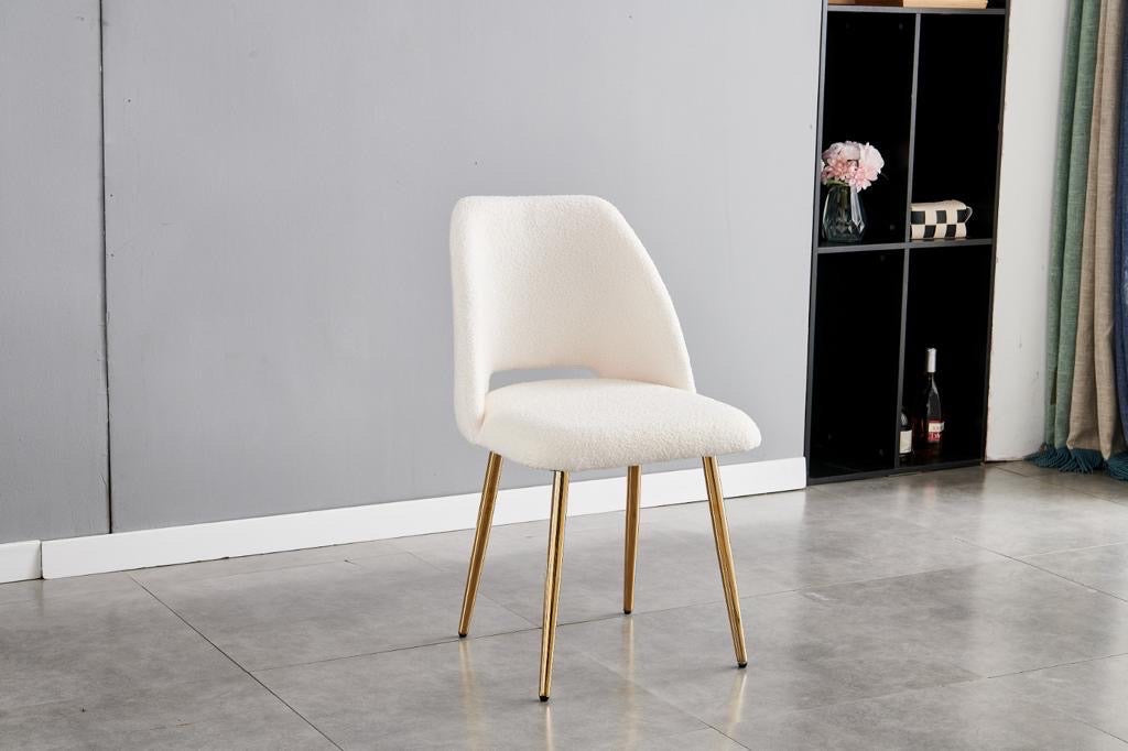 Chaise Ava Laine Bouclée Gris