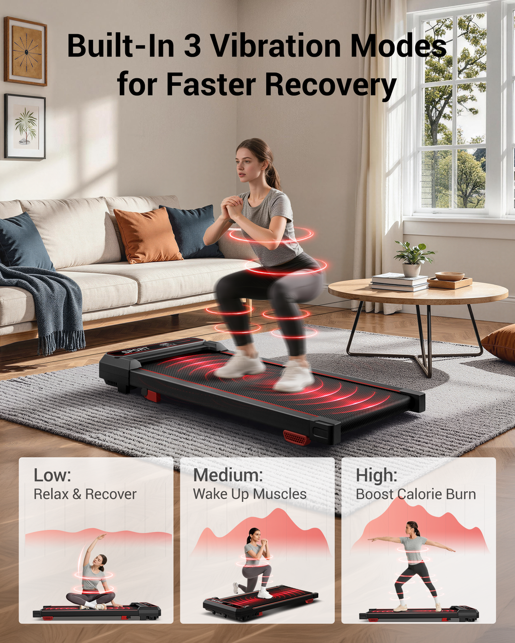 <tc>Umay SF20 Folding Treadmill with Three Larger Screens and Holder, 15% Incline and MAX 12 km/h (New Upgrade)</tc>