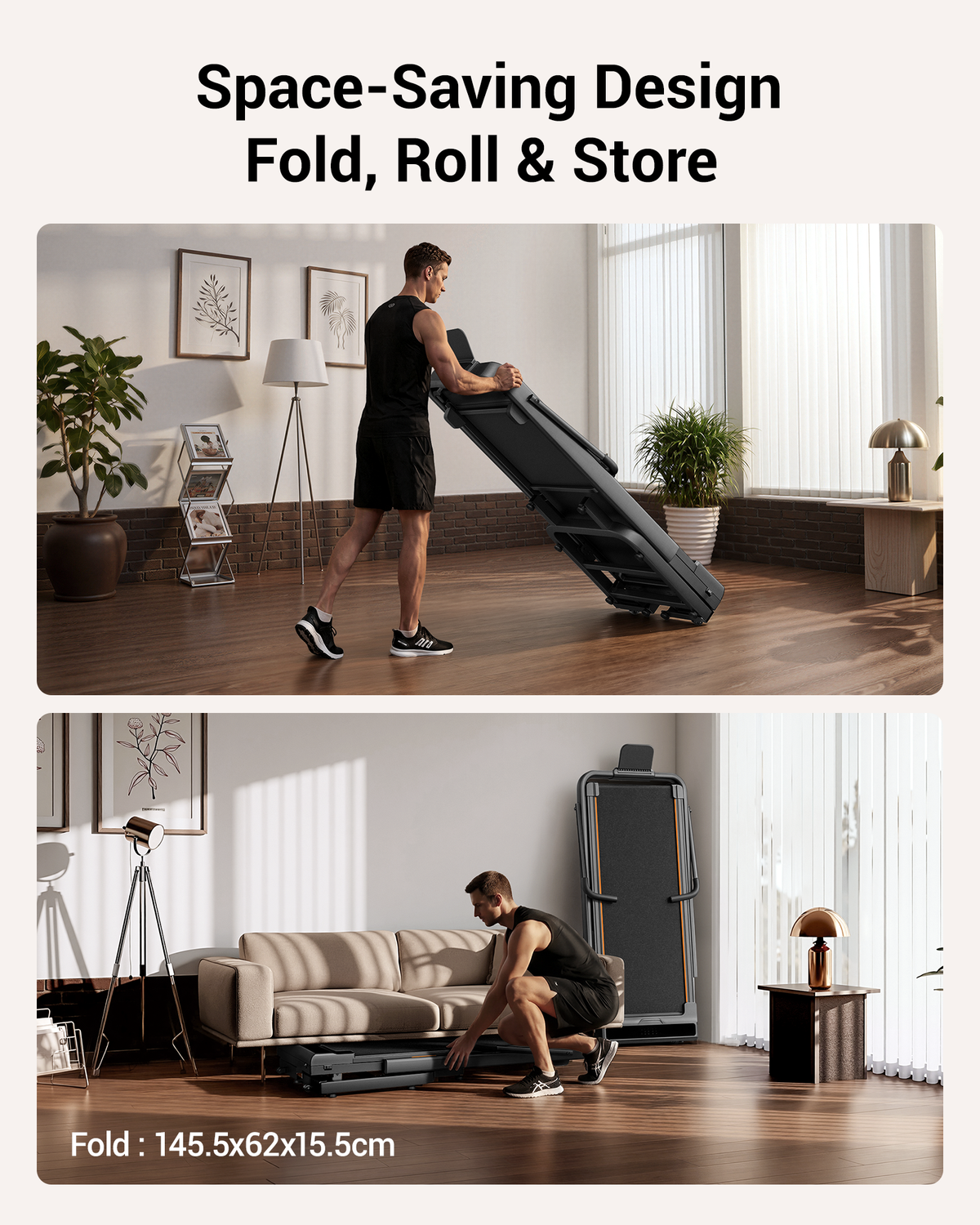 <tc>Umay SF20 Folding Treadmill with Three Larger Screens and Holder, 15% Incline and MAX 12 km/h (New Upgrade)</tc>