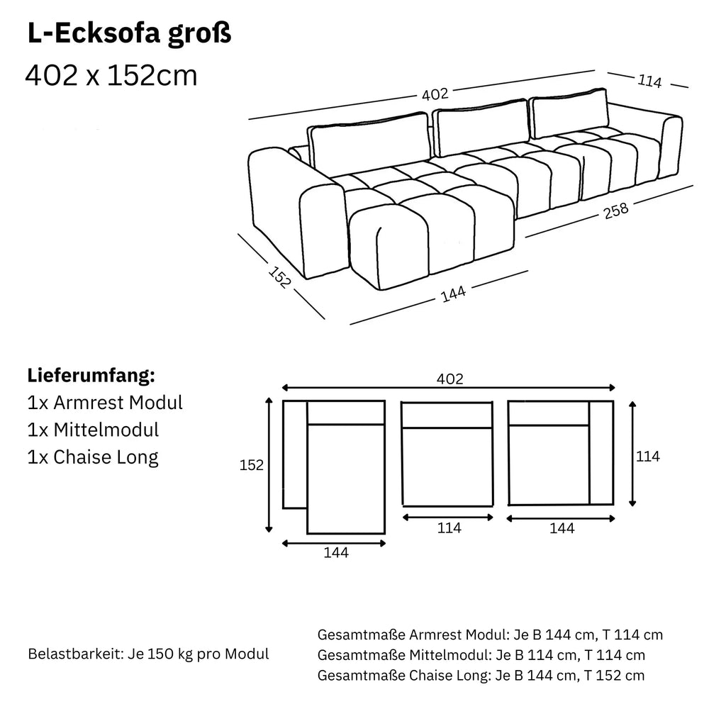 Canapé Modulaire L Comora