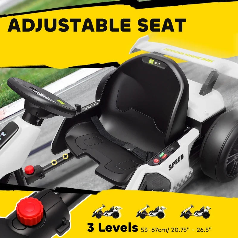 Electric Go Kart with Adjustable Seat
