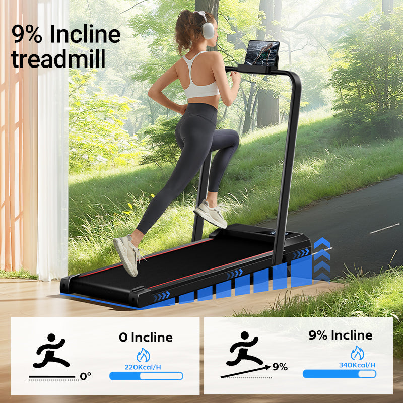 <tc>Umay CW1F Tapis de course pliable 3-en-1 avec inclinaison de 9%/15%, jusqu’à 12 km/h</tc>