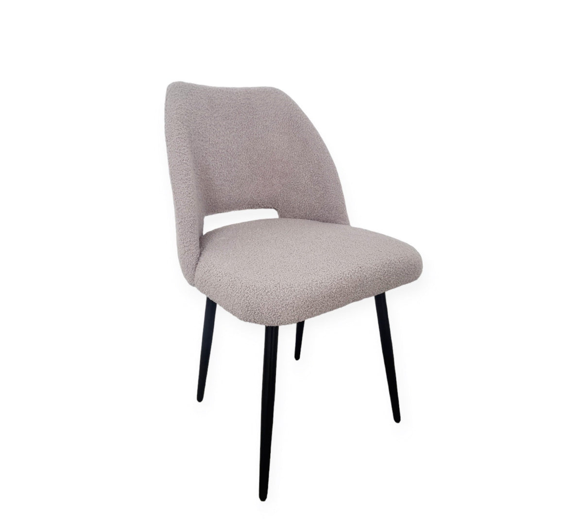 Chaise Ava Laine Bouclée Gris