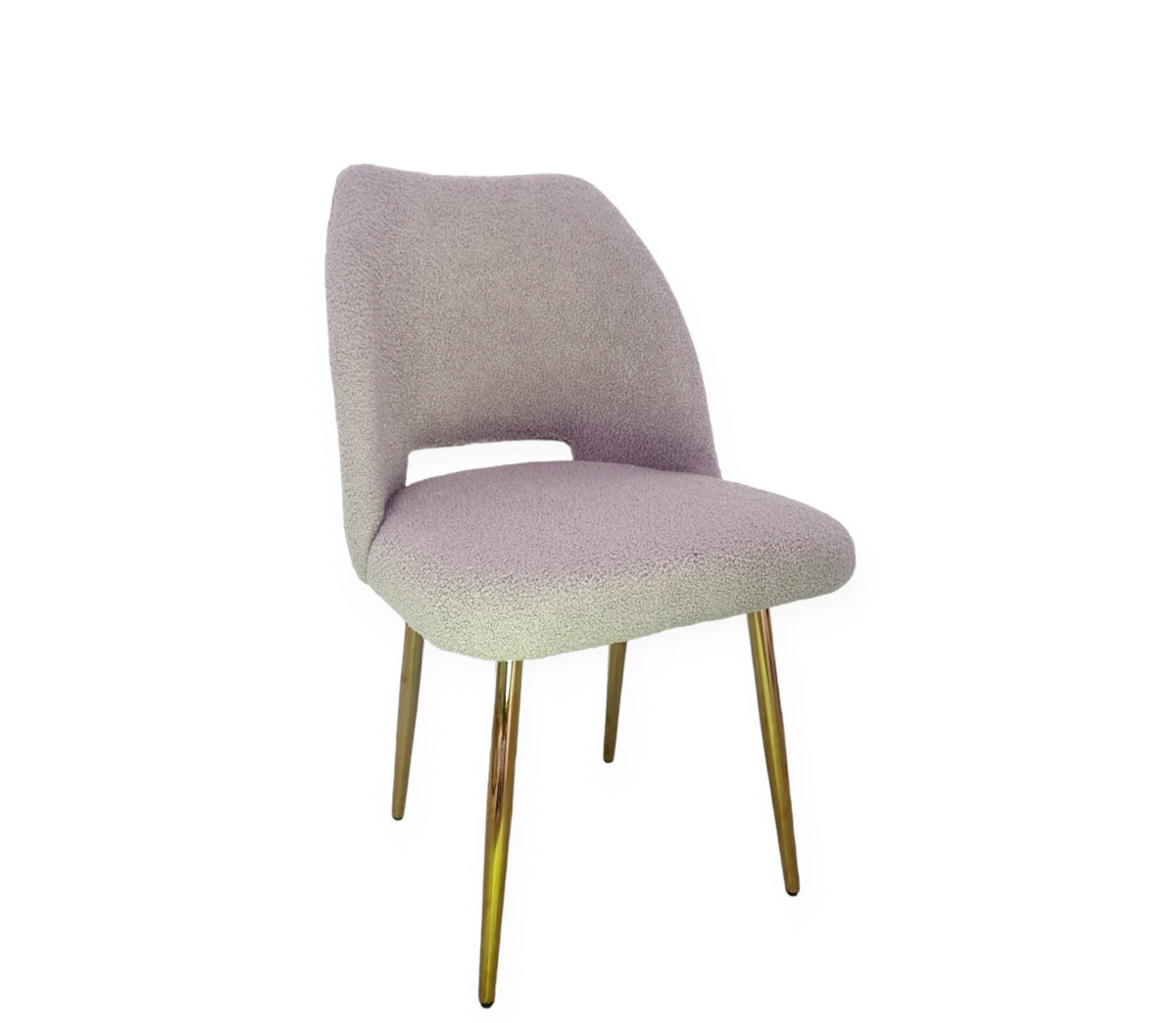 Chaise Ava Laine Bouclée Gris