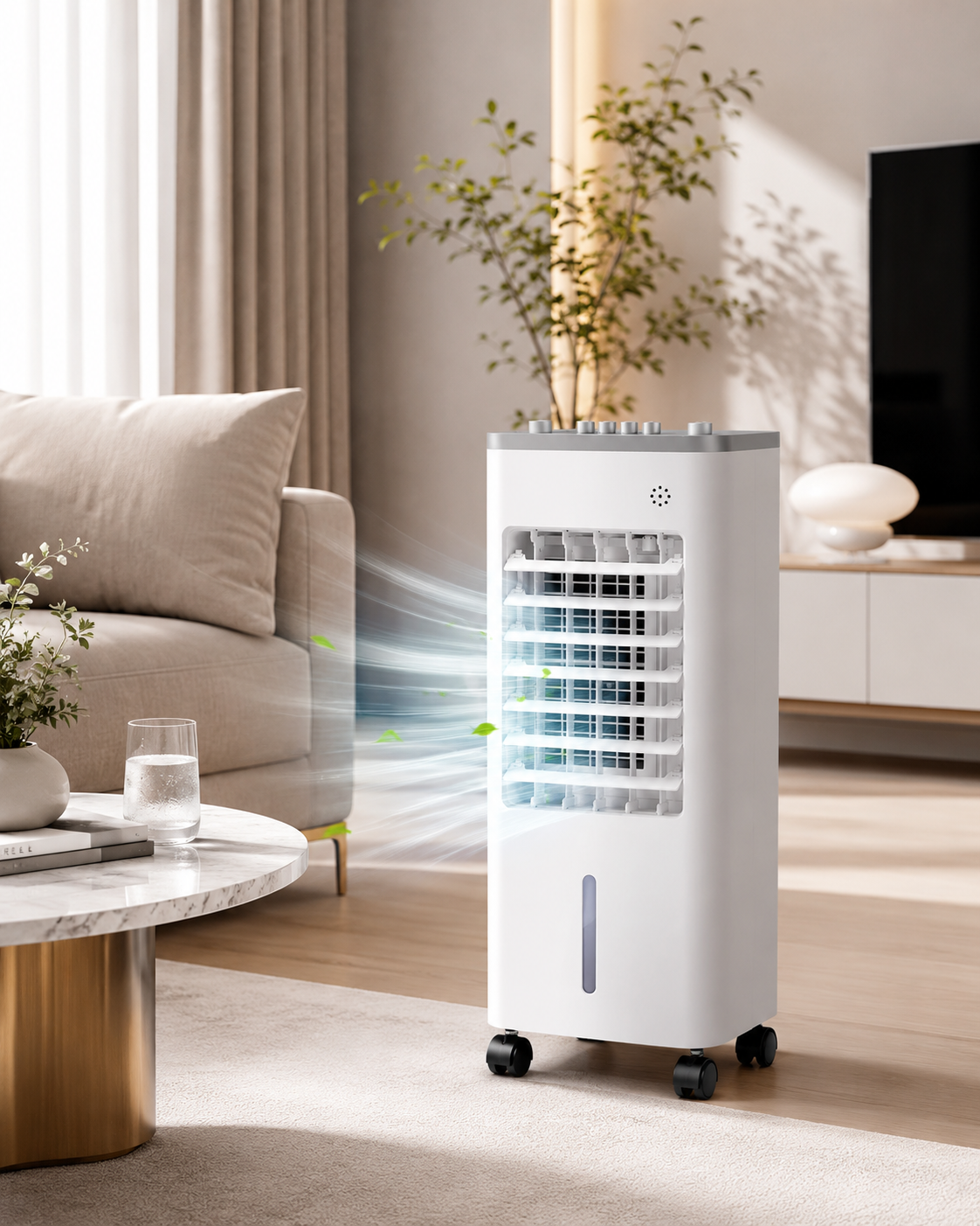 Coldest Breeze™ Lite Night — Rafraîchisseur d'Air Silencieux · Spécial Sommeil