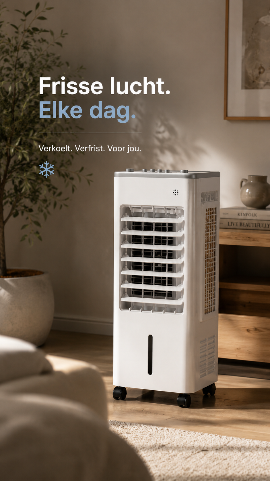Coldest Breeze™ Lite Night — Rafraîchisseur d'Air Silencieux · Spécial Sommeil