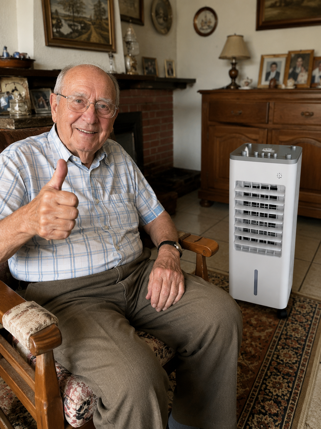 Coldest Breeze™ Lite Night — Rafraîchisseur d'Air Silencieux · Spécial Sommeil
