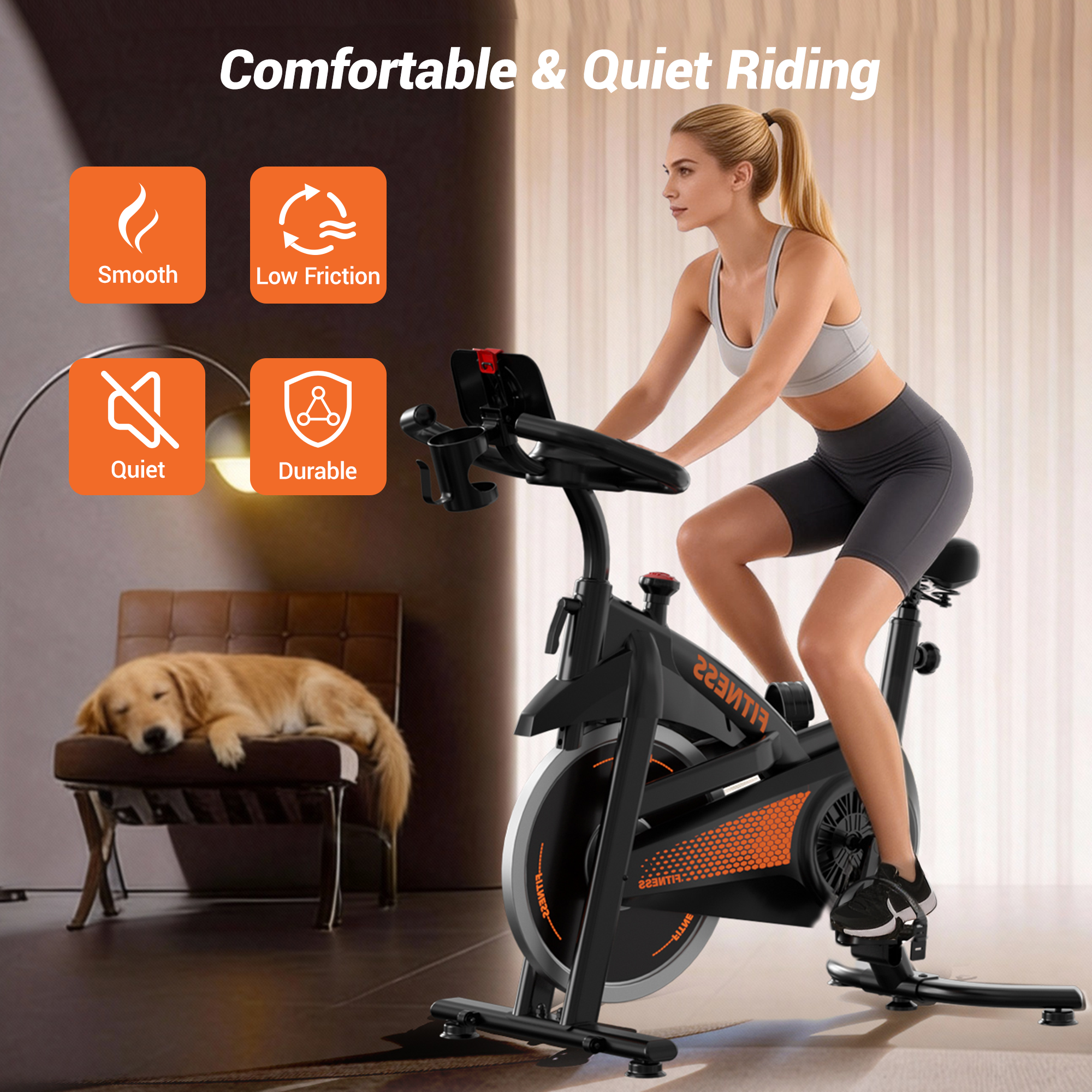 Umay CBE10 Carbon Steel Exercise Bike with 100 Levels Resistance & App