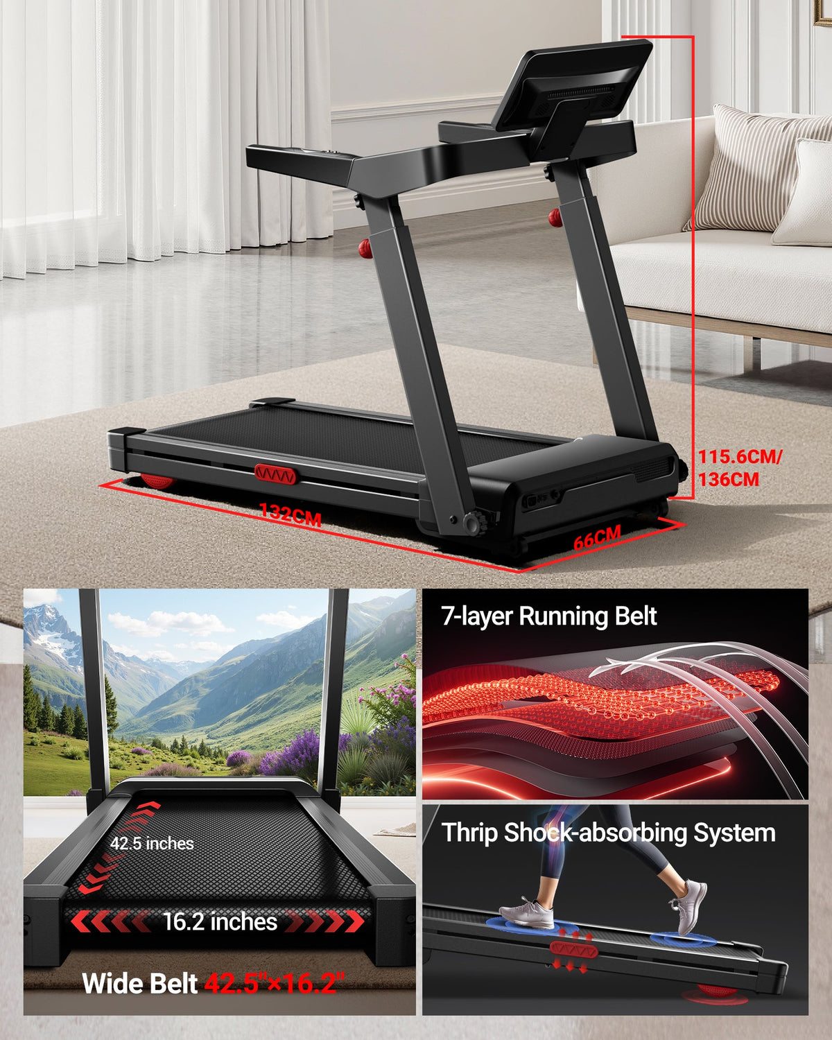<tc>Umay L10 Tapis de Course Pliable, Inclinaison Motorisée 20%, Capteurs Cardiaques, 14 km/h</tc>