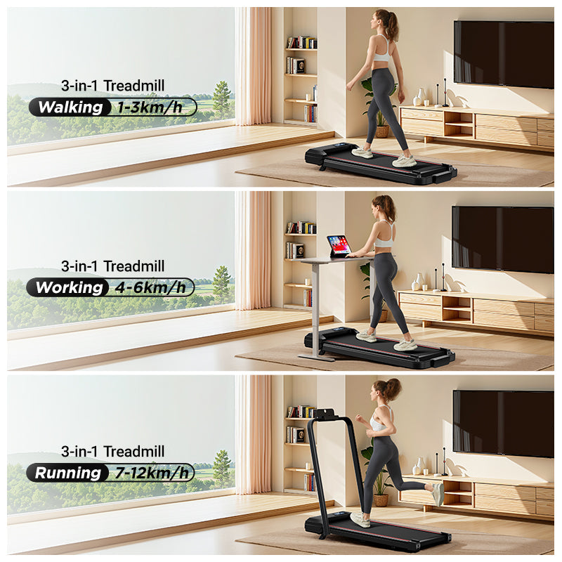 <tc>Umay CW1F Tapis de course pliable 3-en-1 avec inclinaison de 9%/15%, jusqu’à 12 km/h</tc>