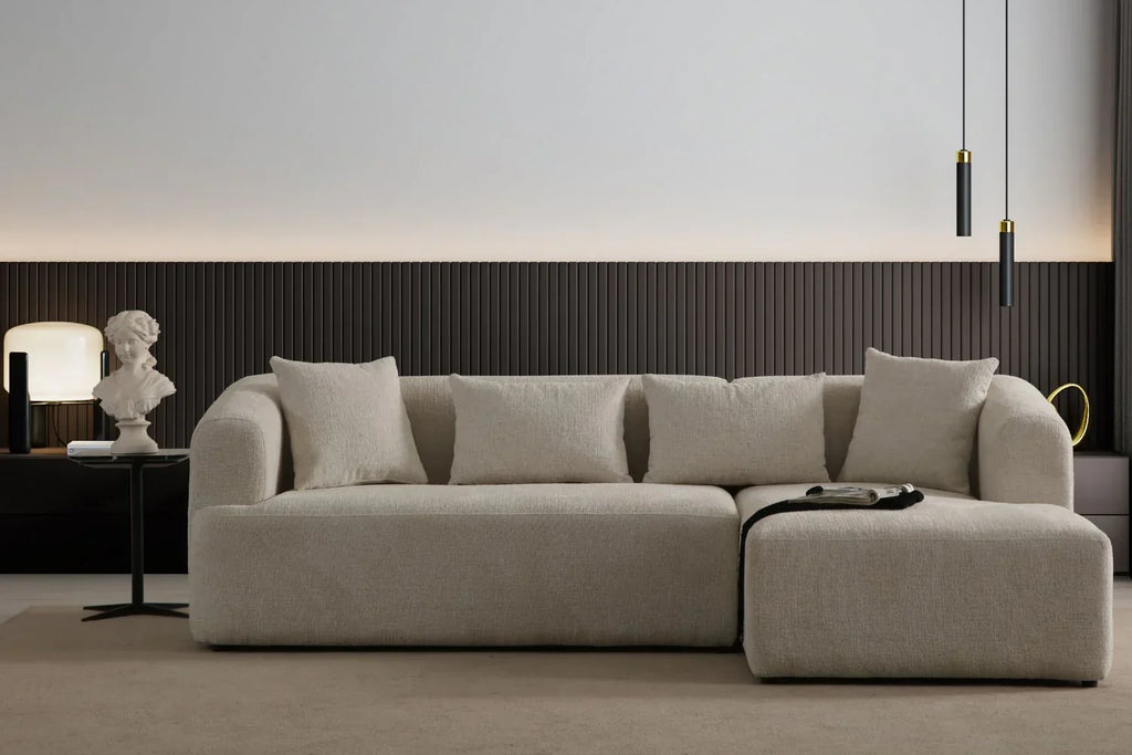 Canapé d'angle Ela chenille confortable