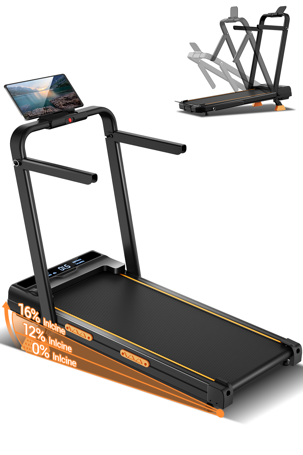 <tc>Umay X5F Tapis de course portable pliable 3 en 1 avec inclinaison de 16 % maximum 10 KM/H</tc>