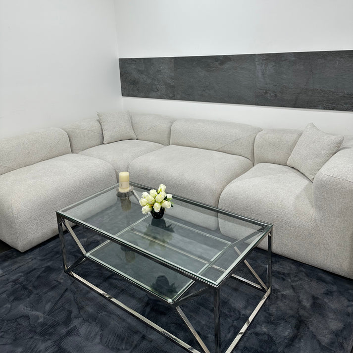 Canapé Melva Tissu Chenille Moderne