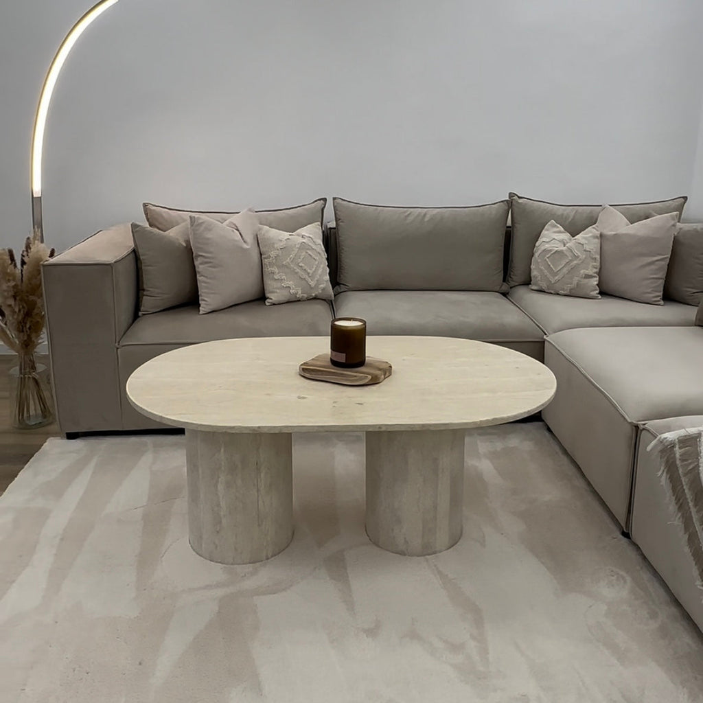 Canapé Élégance Velours Beige