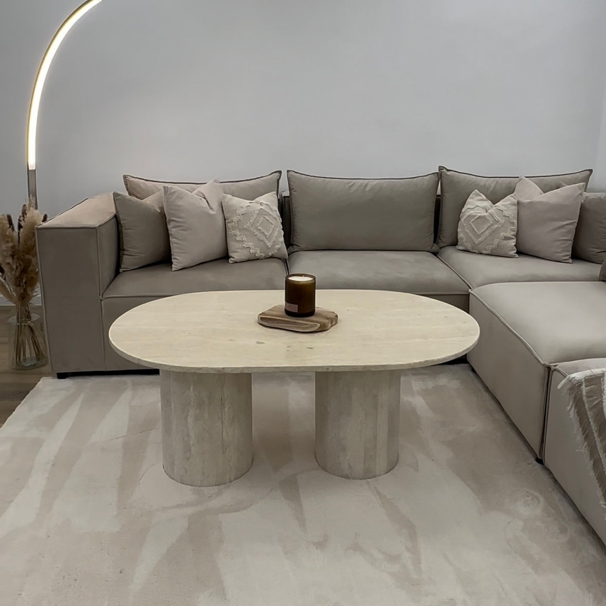 Canapé Élégance Velours Beige