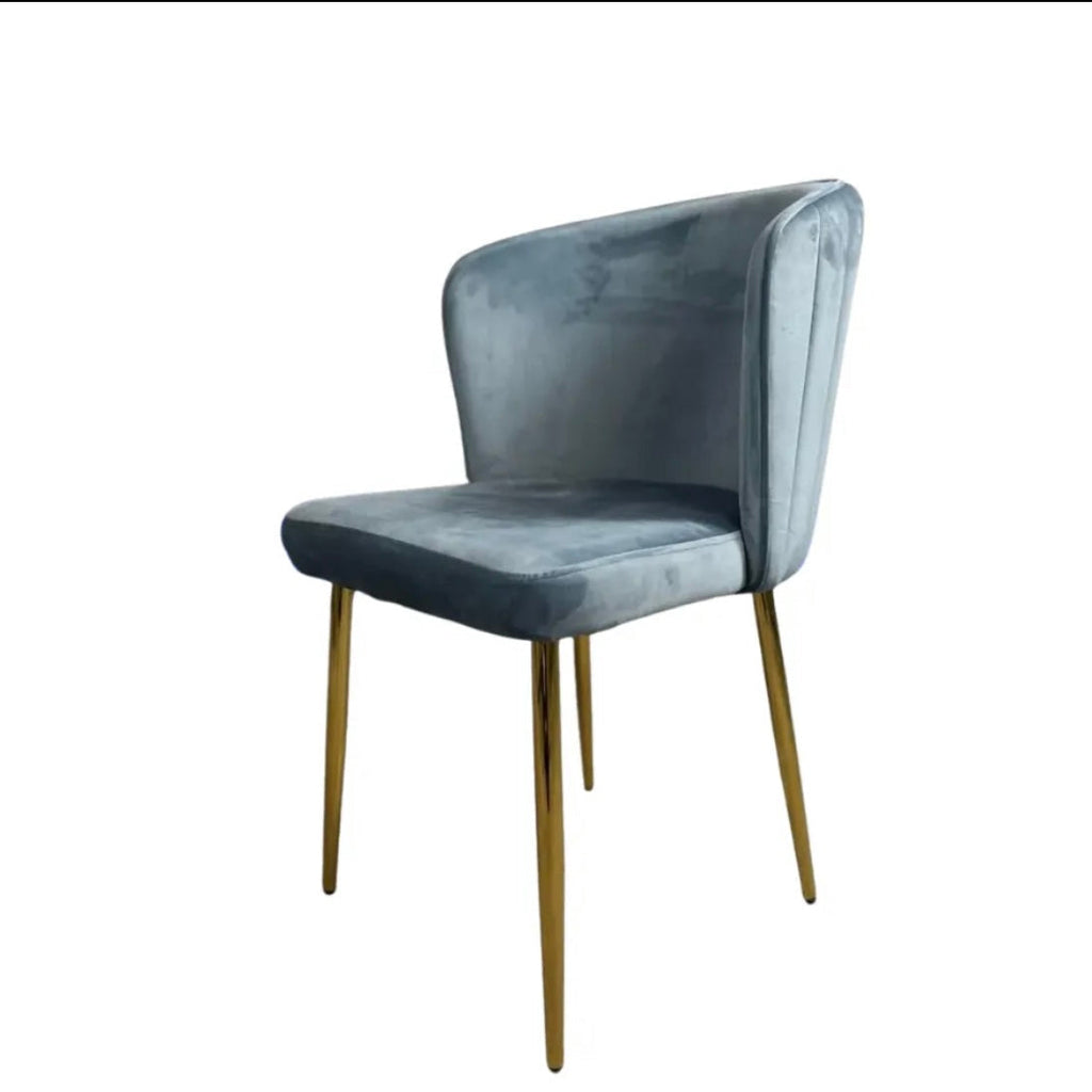 Chaise Diana Velours Noir 