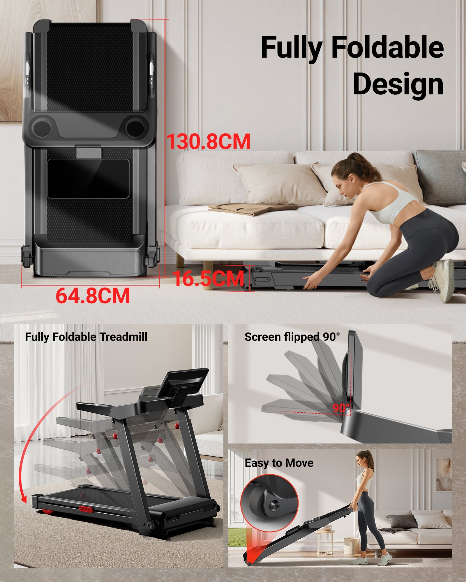 <tc>Umay L10 Tapis de Course Pliable, Inclinaison Motorisée 20%, Capteurs Cardiaques, 14 km/h</tc>