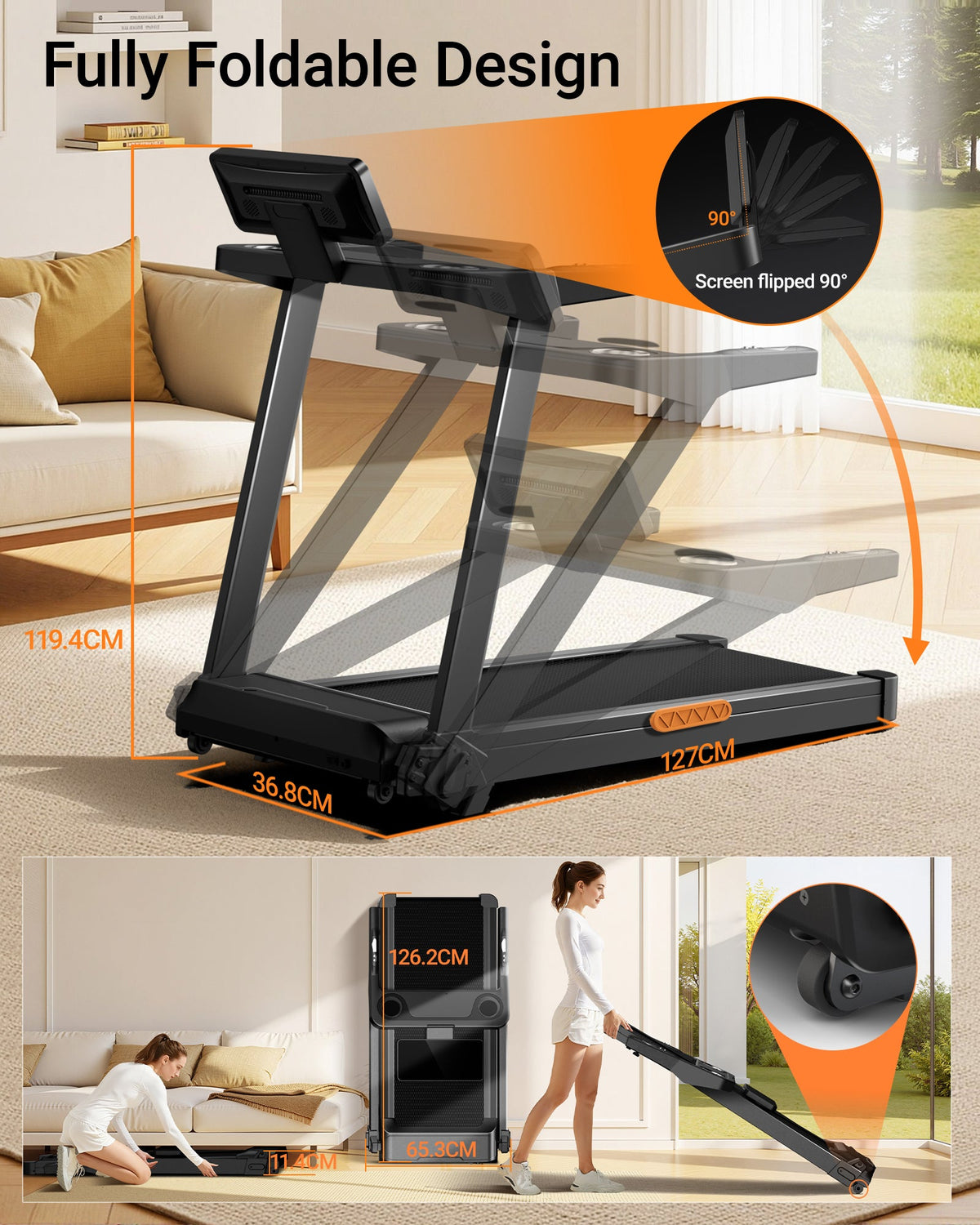 <tc>Umay L20 Tapis de Course Pliable, Inclinaison Manuelle 20%, 180kg, Moteur 3,5HP, 14 km/h</tc>