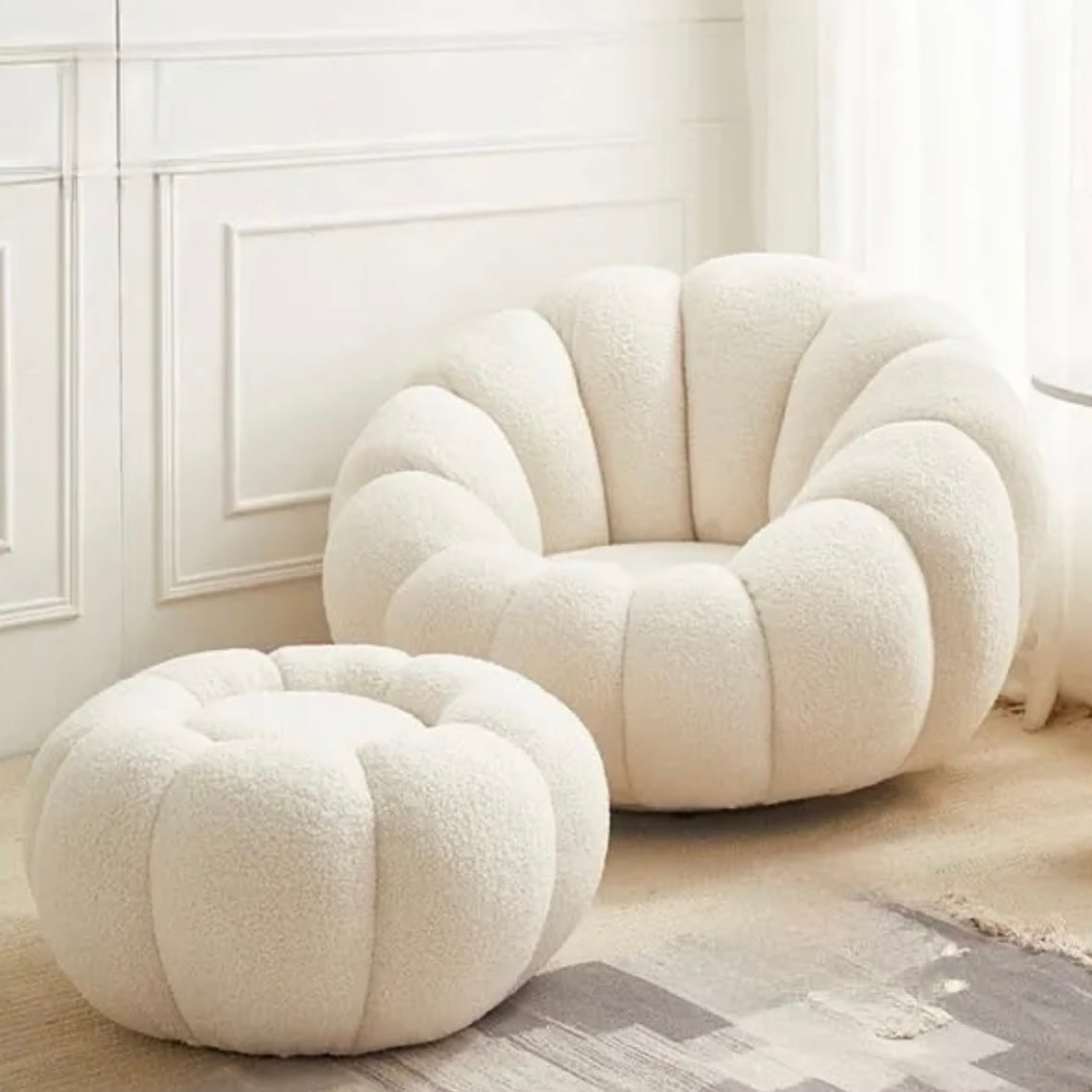 Fauteuil Cozy + Pouf