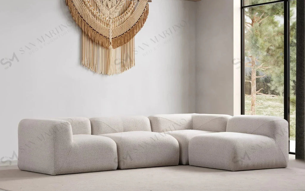 Canapé Melva Tissu Chenille Moderne