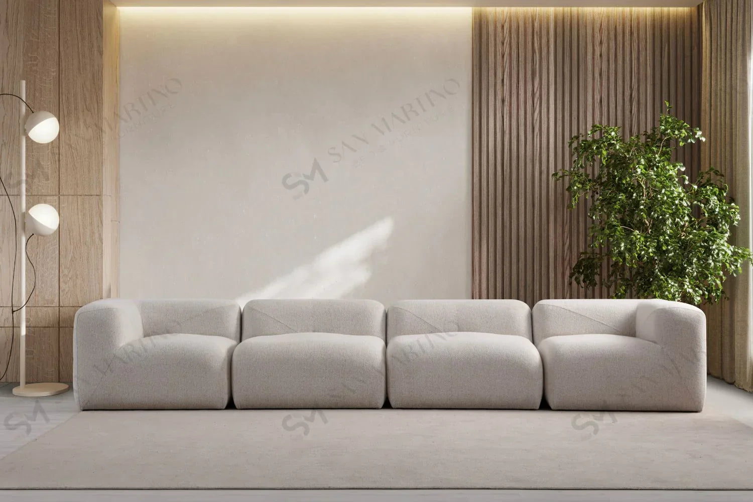 Canapé Melva Tissu Chenille Moderne
