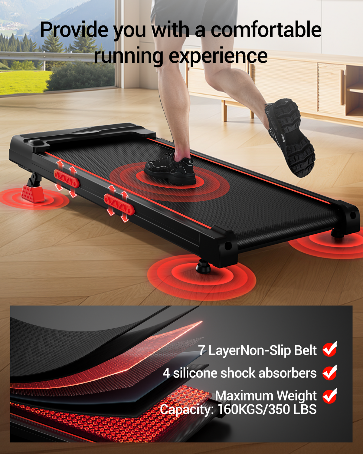 <tc>Umay X5 Tapis de Marche Sous Bureau, Inclinaison 16%, Walking Pad MAX 10 km/h</tc>