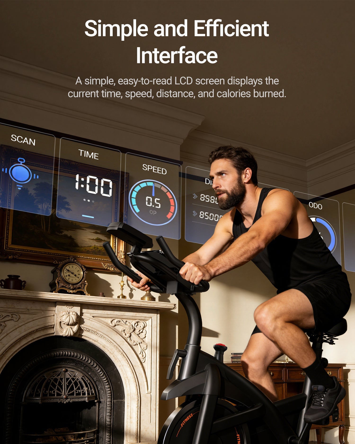 Umay CBE30 Carbon Steel Exercise Bike with 100 Levels Resistance & App