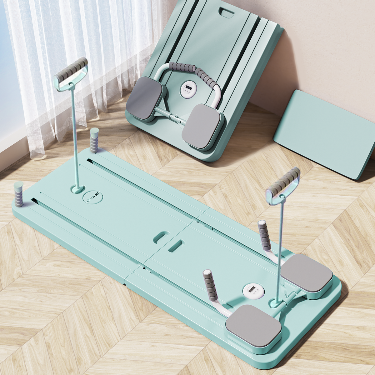 UMAY 5-in-1 Portable Pilates Board Reformer Set
