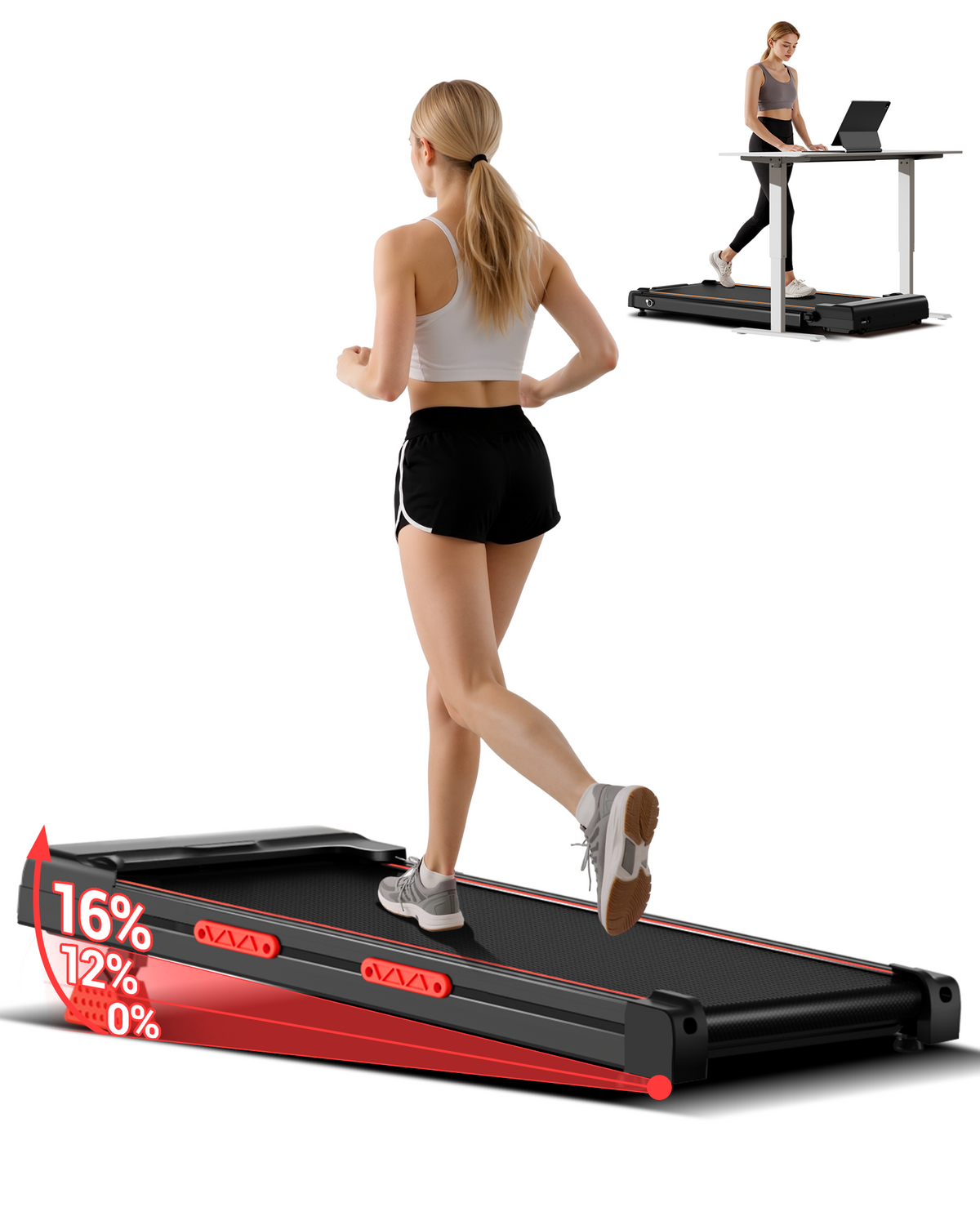 <tc>Umay X5 Tapis de Marche Sous Bureau, Inclinaison 16%, Walking Pad MAX 10 km/h</tc>