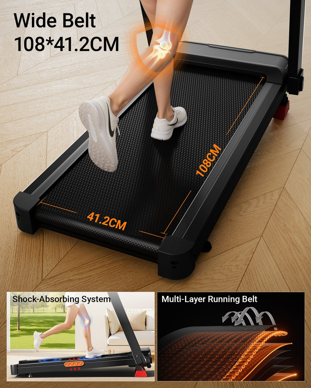 <tc>Umay L20 Tapis de Course Pliable, Inclinaison Manuelle 20%, 180kg, Moteur 3,5HP, 14 km/h</tc>
