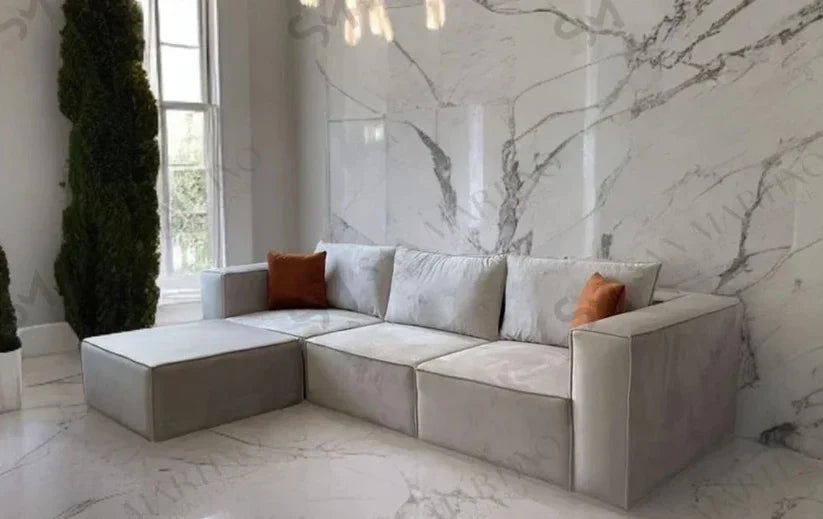 Canapé Élégance Velours Beige