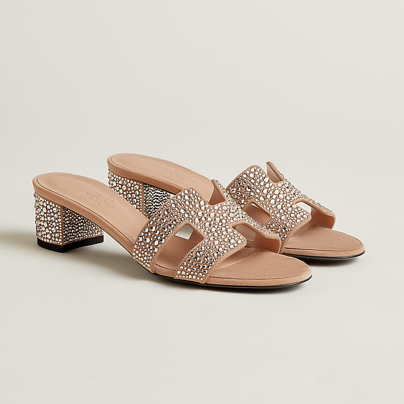 Sandales Oasis - Beige Perlino Strass