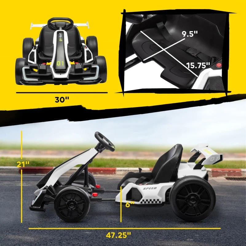 Electric Go Kart with Adjustable Seat